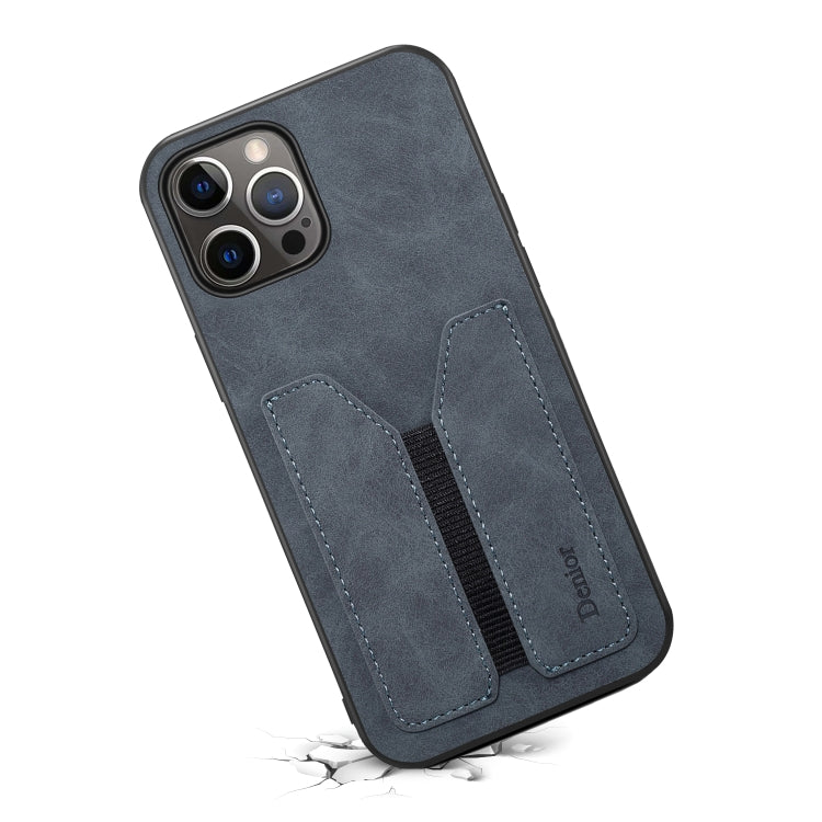 For iPhone 12 Pro Denior Elastic Card Slot PU + TPU Phone Case(Grey) Eurekaonline