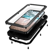 For iPhone 12 Pro LOVE MEI Metal Shockproof Waterproof Dustproof Protective Case(Black) Eurekaonline