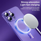 For iPhone 12 Pro Liquid Lens Protector Magsafe Phone Case(Navy Blue) Eurekaonline