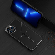 For iPhone 12 Pro R-JUST RJ-52 3-Line Style Metal TPU Shockproof Protective Case(Black) Eurekaonline