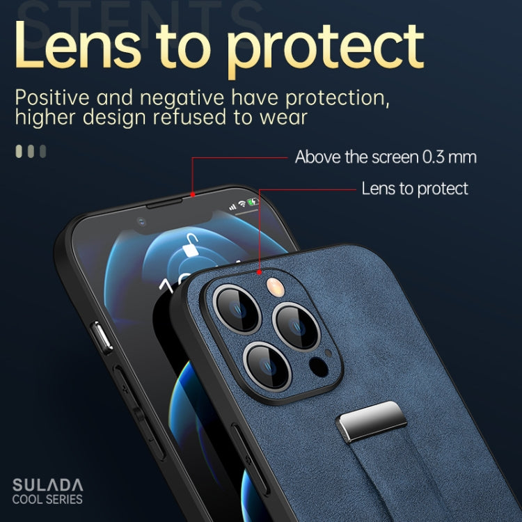 For iPhone 12 SULADA Cool Series PC + Leather Texture Skin Feel Shockproof Phone Case (Black) Eurekaonline