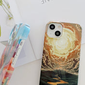 For iPhone 12 Varnishing Water Stick PC Phone Case(Sky) Eurekaonline