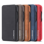 For iPhone 12 mini LC.IMEEKE Hon Ancient Series Horizontal Flip Leather Case with Holder & Card Slot(Red) Eurekaonline