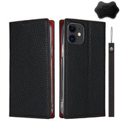 For iPhone 12 mini Litchi Genuine Leather Phone Case (Black) Eurekaonline