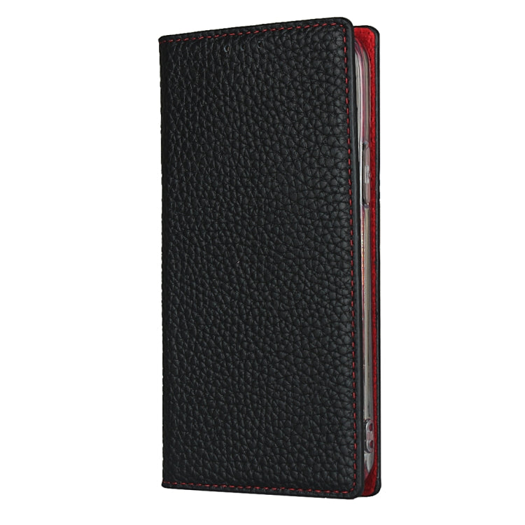 For iPhone 12 mini Litchi Genuine Leather Phone Case (Black) Eurekaonline