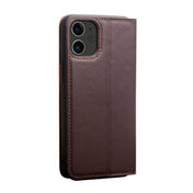 For iPhone 12 mini QIALINO Business Horizontal Flip Leather Case with Holder & Card Slots & Wallet (Brown) Eurekaonline