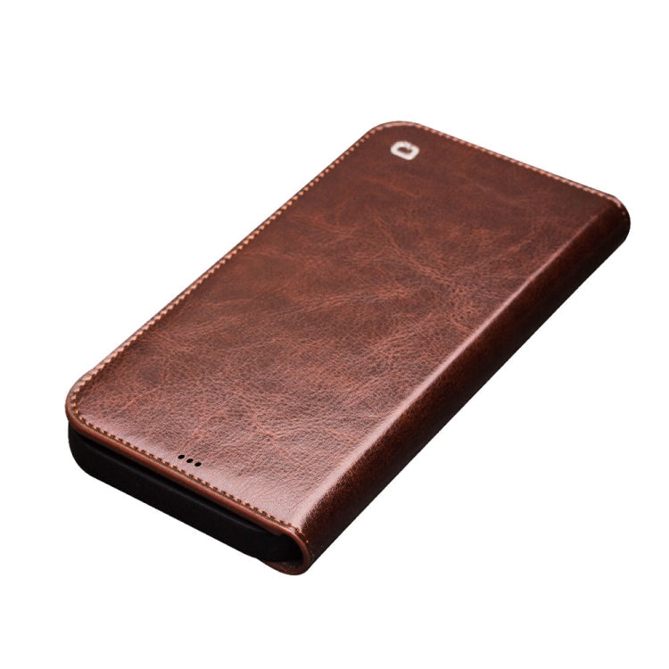 For iPhone 12 mini QIALINO Horizontal Flip Leather Case with Holder & Card Slots & Wallet (Brown) Eurekaonline