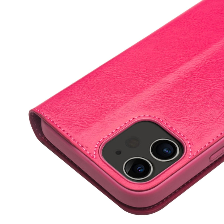 For iPhone 12 mini QIALINO Horizontal Flip Leather Case with Holder & Card Slots & Wallet (Rose Red) Eurekaonline