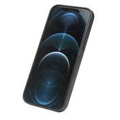 For iPhone 12 mini QIALINO Shockproof Cowhide Leather Protective Case (Black) Eurekaonline
