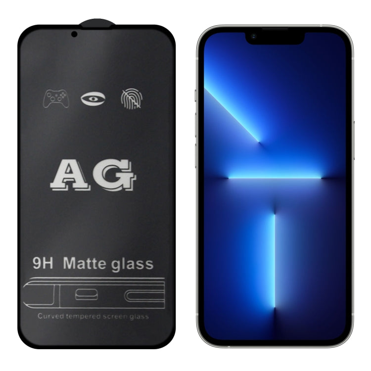  13 Pro AG Matte Frosted Full Cover Tempered Glass Film Eurekaonline
