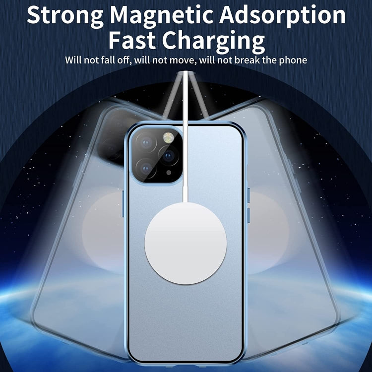 For iPhone 13 Pro 360 Full Body Magnetic Frosted Magsafe Phone Case(Gold) Eurekaonline