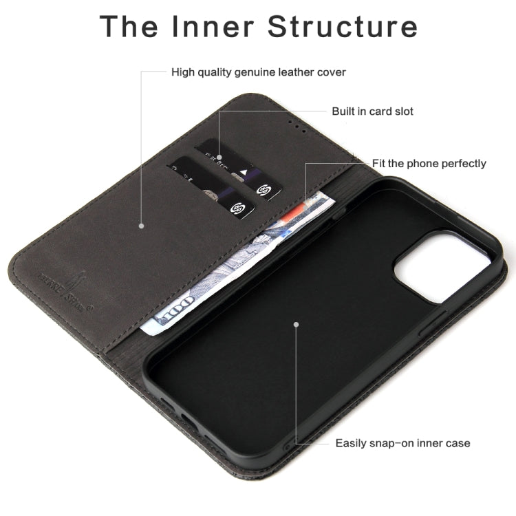 For iPhone 13 Pro Fierre Shann Crocodile Texture Magnetic Horizontal Flip Genuine Leather Case with Holder & Card Slot (Black) Eurekaonline