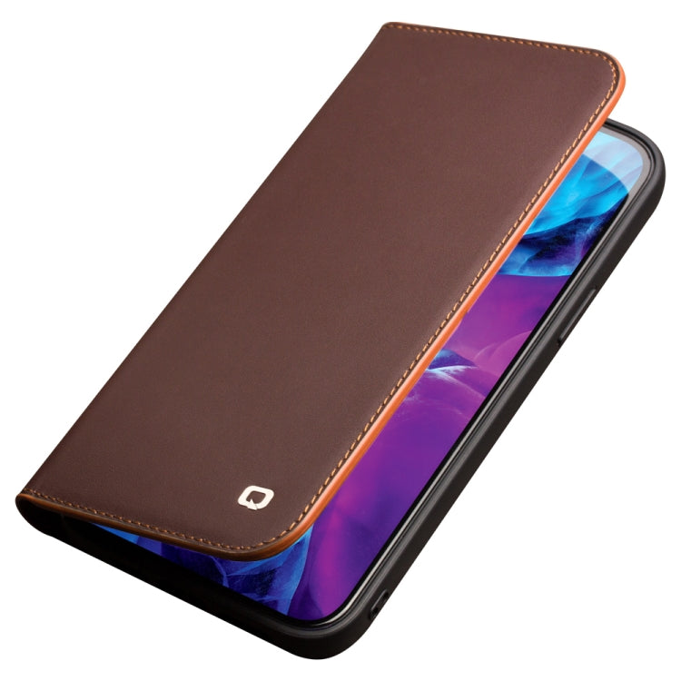 For iPhone 13 Pro Max QIALINO Business Horizontal Flip Leather Case with Holder & Card Slots & Wallet (Brown) Eurekaonline