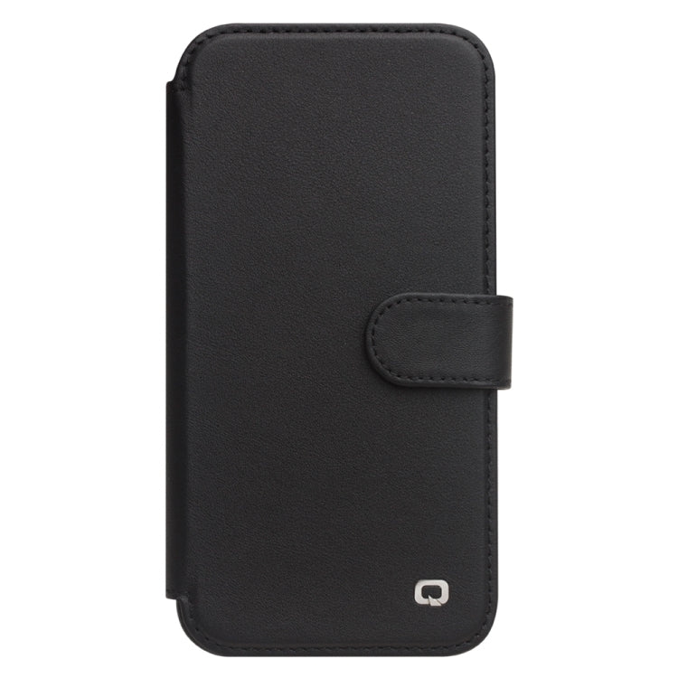 For iPhone 13 Pro Max QIALINO Magnetic Buckle Phone Leather Case with Card Slot (Black) Eurekaonline