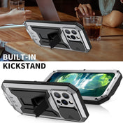 For iPhone 13 Pro R-JUST Sliding Camera Shockproof Waterproof Dust-proof Metal + Silicone Protective Case with Holder (Silver) Eurekaonline