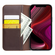 For iPhone 13 QIALINO Business Horizontal Flip Leather Case with Holder & Card Slots & Wallet(Brown) Eurekaonline