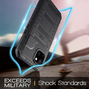 For iPhone 13 Shockproof Waterproof Dustproof Metal + Silicone Phone Case with Screen Protector(Black) Eurekaonline