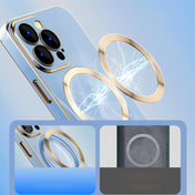 For iPhone 14 6D Gold Plated Magsafe Magnetic Phone Case (White) Eurekaonline