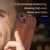 For iPhone 14 AZNS 3D Embossed Skin Feel Phone Case(Dark Green) Eurekaonline
