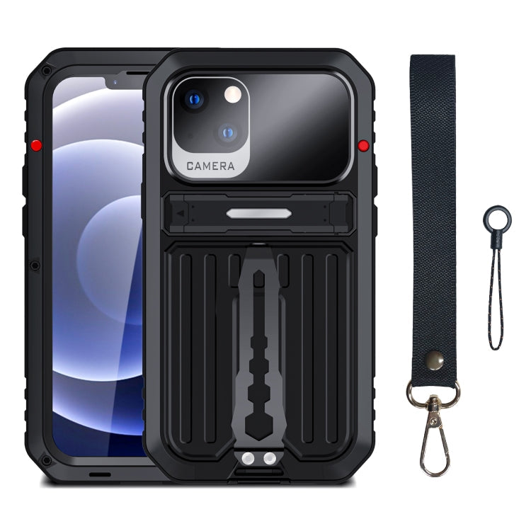 For iPhone 14 Armor Shockproof Splash-proof Dust-proof Phone Case (Black) Eurekaonline