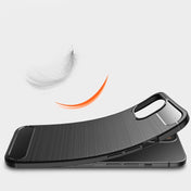For iPhone 14 Brushed Texture Carbon Fiber TPU Phone Case (Black) Eurekaonline