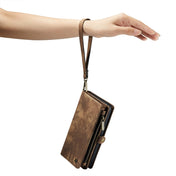For iPhone 14 CaseMe 008 Detachable Multifunctional Leather Phone Case(Brown) Eurekaonline