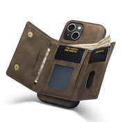 For iPhone 14 DG.MING M1 Series 3-Fold Multi Card Wallet Leather Case(Coffee) Eurekaonline