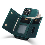 For iPhone 14 DG.MING M1 Series 3-Fold Multi Card Wallet Leather Case(Green) Eurekaonline
