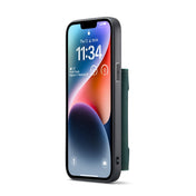 For iPhone 14 DG.MING M2 Series 3-Fold Card Bag Magnetic Leather Case(Green) Eurekaonline