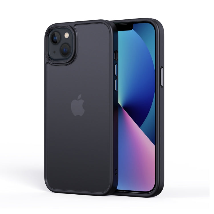 For iPhone 14 Frosted Back Shockproof Phone Case (Black) Eurekaonline