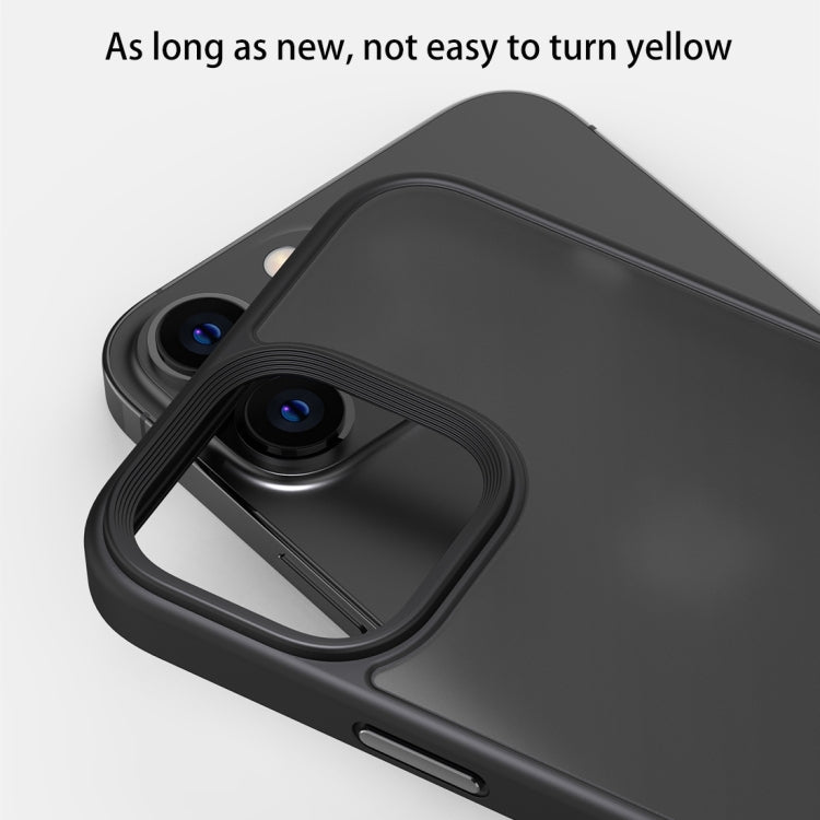 For iPhone 14 Frosted Back Shockproof Phone Case (Black) Eurekaonline