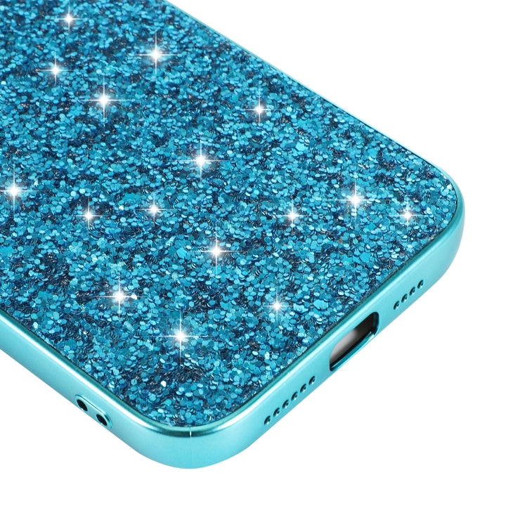 For iPhone 14 Glitter Powder TPU Phone Case (Blue) Eurekaonline