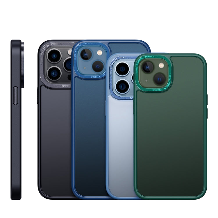 For iPhone 14 Gold Version Frosted Back Shockproof Phone Case (Dark Green) Eurekaonline