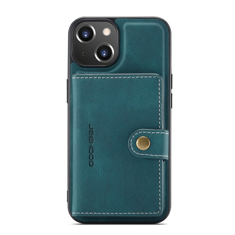 For iPhone 14 JEEHOOD Retro Magnetic Detachable Leather Phone Case (Blue) Eurekaonline