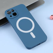 For iPhone 14 Liquid Silicone Magsafe Phone Case (Blue) Eurekaonline