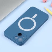 For iPhone 14 Liquid Silicone Magsafe Phone Case (Blue) Eurekaonline