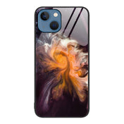 For iPhone 14 Marble Pattern Glass Protective Phone Case (Typhoon) Eurekaonline