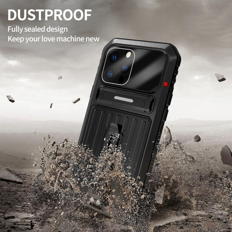 For iPhone 14 Pro Max Armor Shockproof Splash-proof Dust-proof Phone Case (Red) Eurekaonline