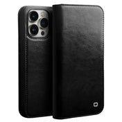For iPhone 14 Pro Max QIALINO Horizontal Flip Leather Phone Case (Black) Eurekaonline