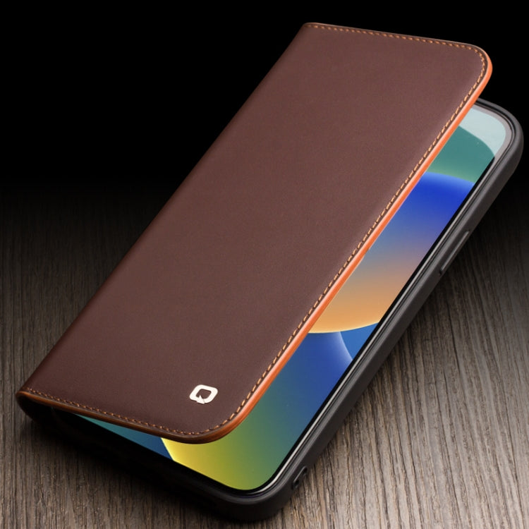 For iPhone 14 QIALINO Business Horizontal Flip PU Phone Case (Black) Eurekaonline