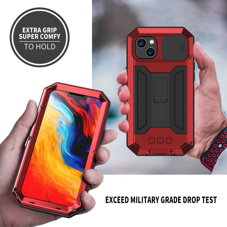 For iPhone 14 R-JUST Shockproof Waterproof Dust-proof Case (Red) Eurekaonline