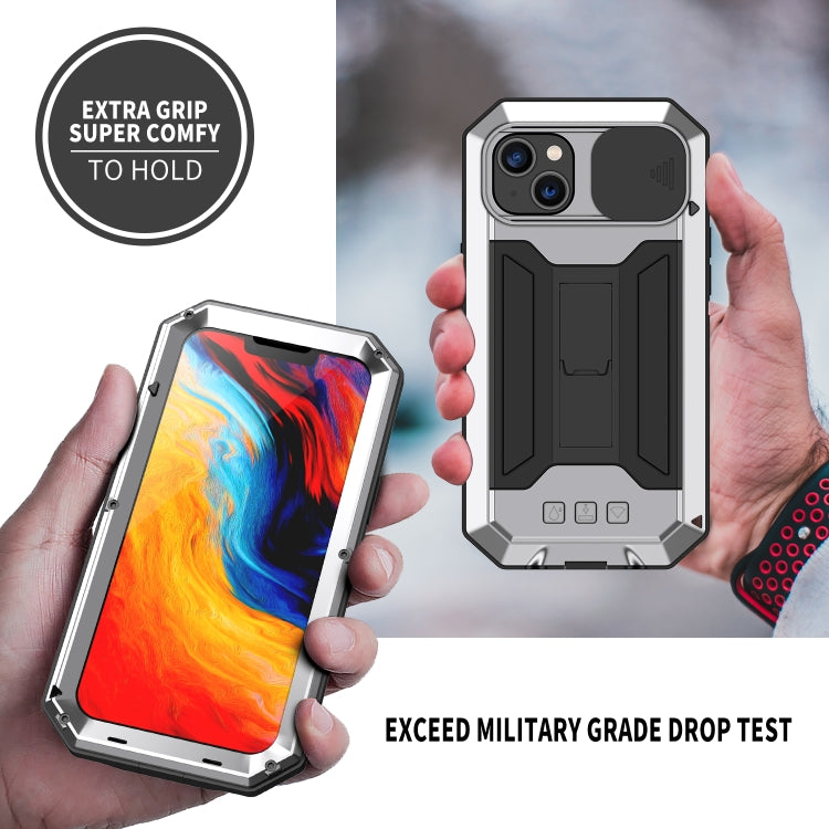 For iPhone 14 R-JUST Shockproof Waterproof Dust-proof Case (Silver) Eurekaonline