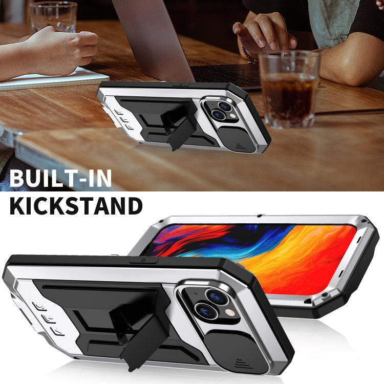 For iPhone 14 R-JUST Shockproof Waterproof Dust-proof Case (Silver) Eurekaonline