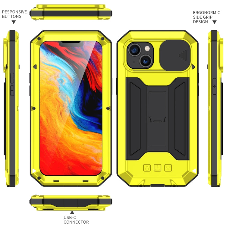 For iPhone 14 R-JUST Shockproof Waterproof Dust-proof Case (Yellow) Eurekaonline
