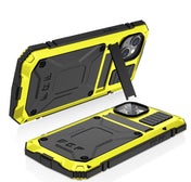 For iPhone 14 R-JUST Shockproof Waterproof Dust-proof Case with Holder (Yellow) Eurekaonline