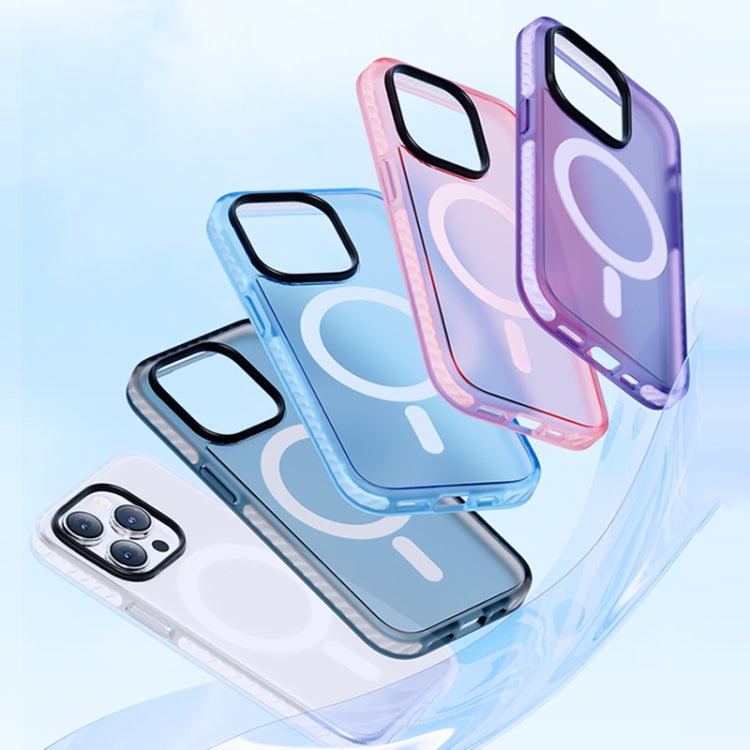 For iPhone 14 ROCK Double-layer Armor Shield MagSafe Magnetic Phone Case (Pink) Eurekaonline