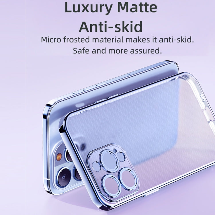 For iPhone 14 ROCK Frosted Plated Phone Case (Blue) Eurekaonline