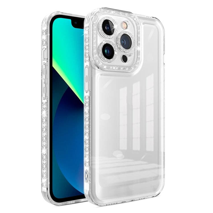 For iPhone 14 Shinning Diamond Space Shockproof Phone Case (Transparent) Eurekaonline