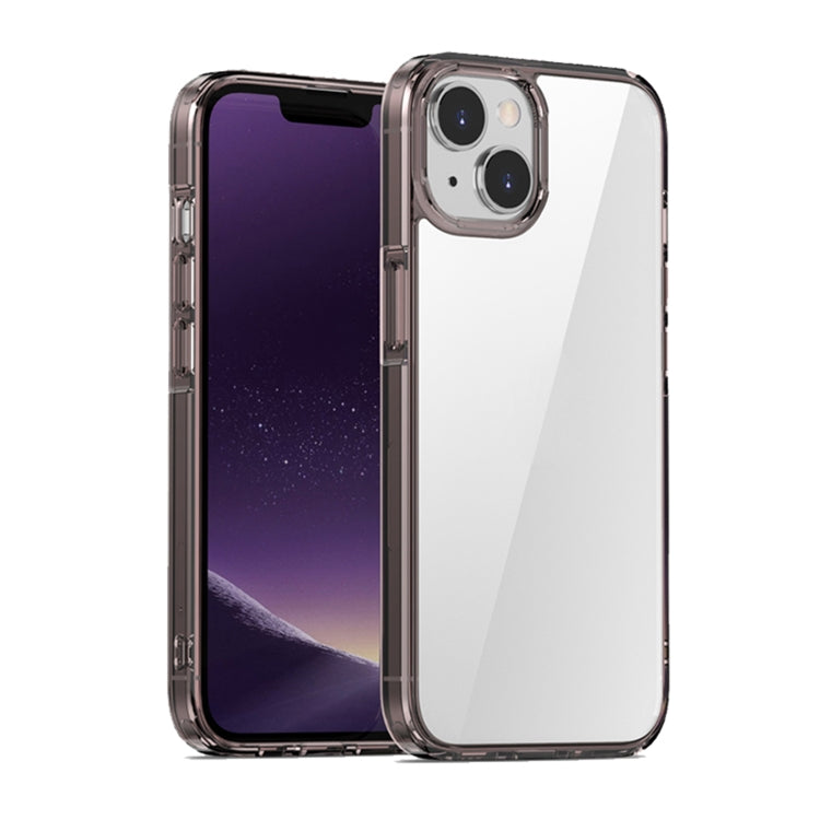 For iPhone 14 iPAKY Aurora Series Shockproof PC + TPU Protective Phone Case (Transparent Black) Eurekaonline