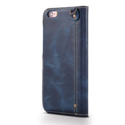 For iPhone 6 Plus / 6s Plus Denior Oil Wax Cowhide Magnetic Button Horizontal Flip Leather Case with Card Slots & Wallet(Dark Blue) Eurekaonline